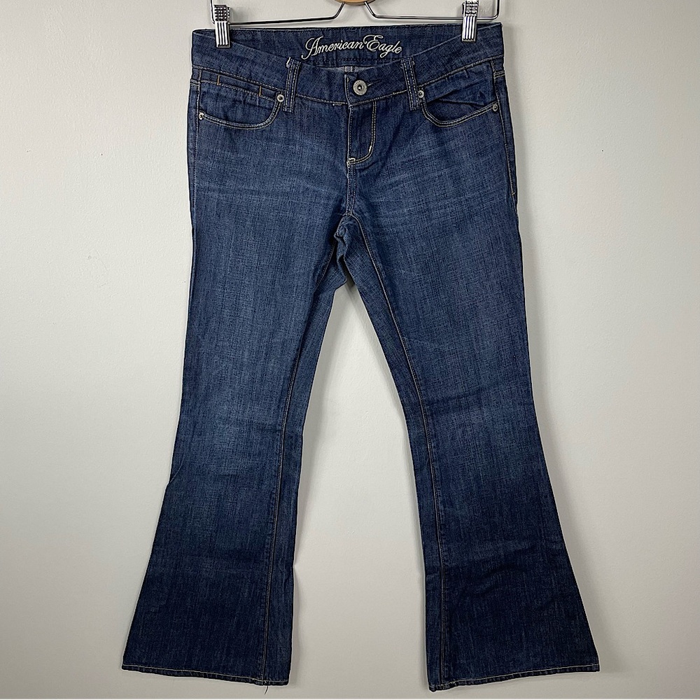Vintage Y2K American Eagle Low Rise Flare Jeans Sz 2